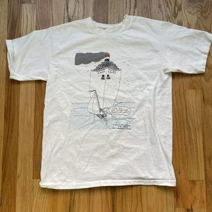 Men's Vintage 80s Jim Berean We Have The Right of Way Comic Sailing T Shirt Sz L